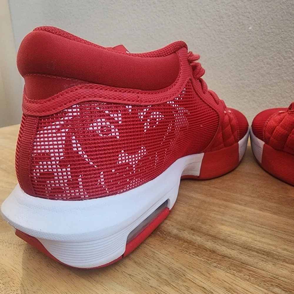 Nike Mens LeBron Witness VIII Basketball Shoes Sneakers Lace Up Mesh Red Size 14
